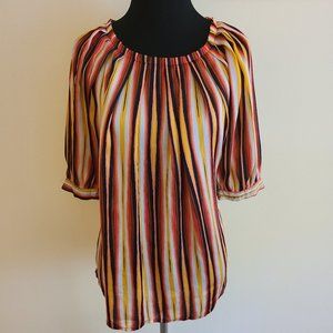 Bright Stripes Dress Top - Sz L